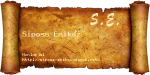 Siposs Enikő névjegykártya