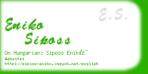 eniko siposs business card